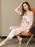 SilkSilky-US-Pure-Silk-Long-Sleeve-Lapel-Women's-Pajamas-Pink-013