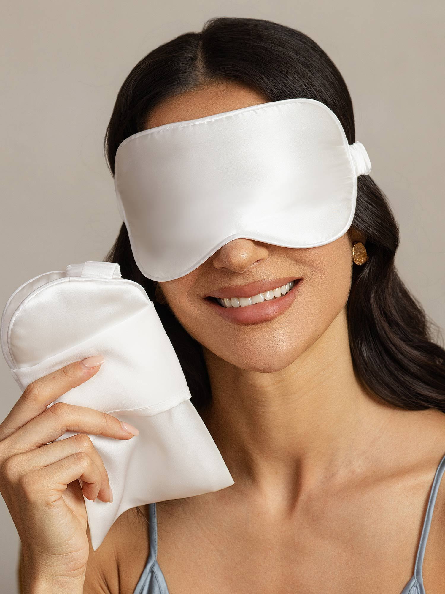 [White] SilkSilky Pure Silk Eye Mask 004