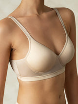 [Tan] SilkSilky  Silk Jersey Bra 002