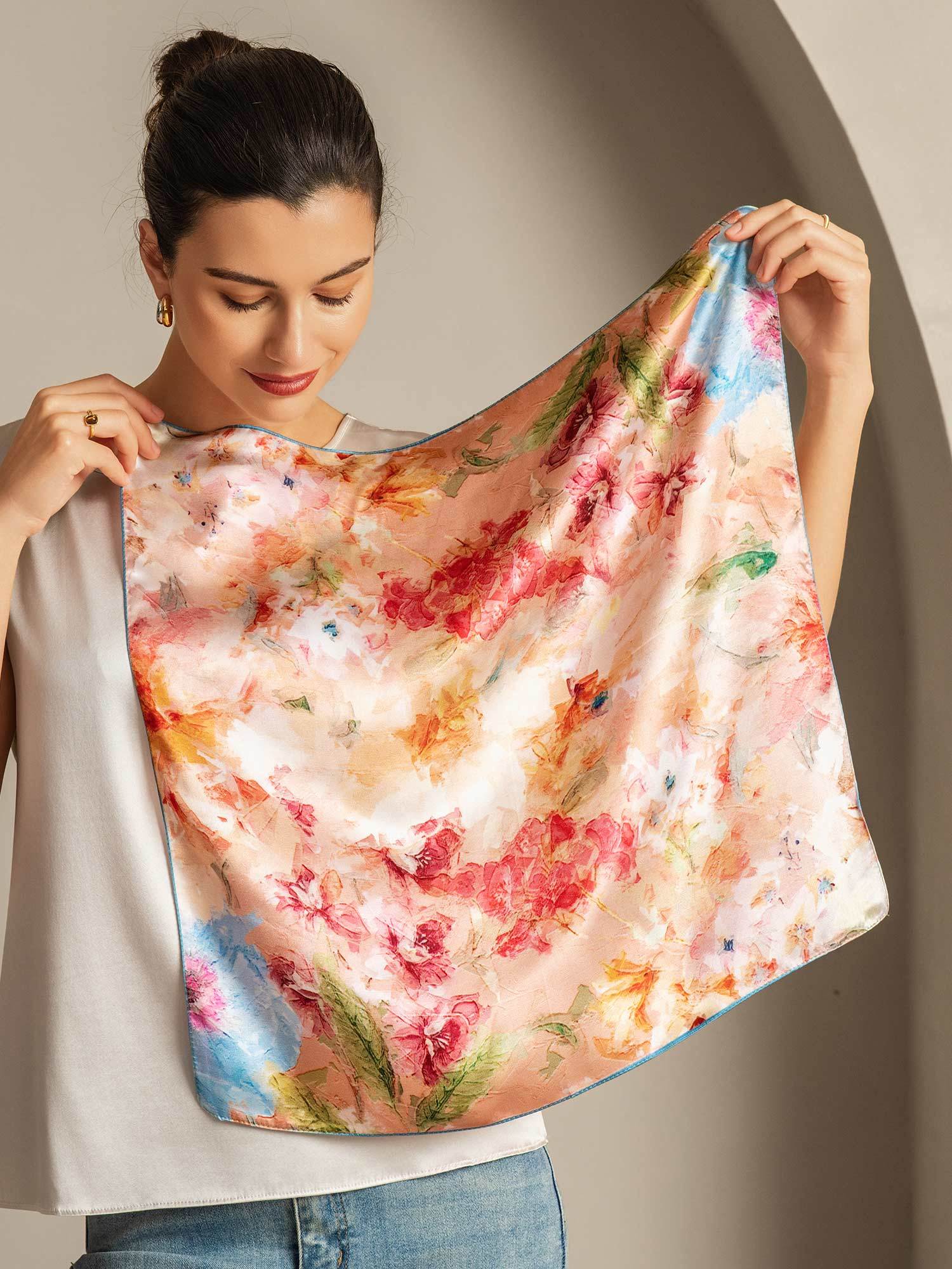 [P098] SilkSilky  Pure Silk Scarf 003,