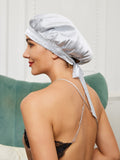 SilkSilky US Pure Silk Sleep Cap Silver 001