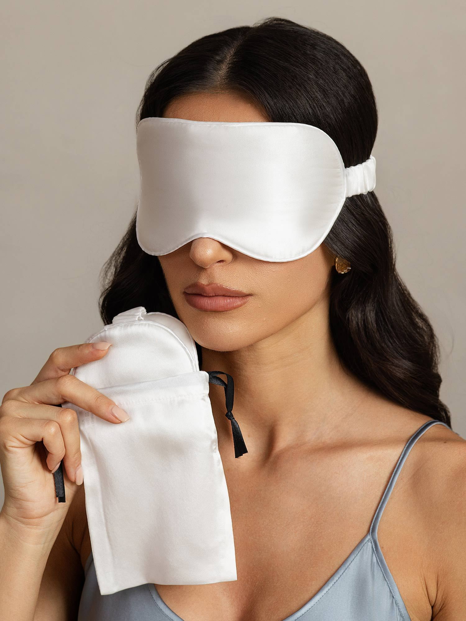 [White] SilkSilky Pure Silk Eye Mask 008