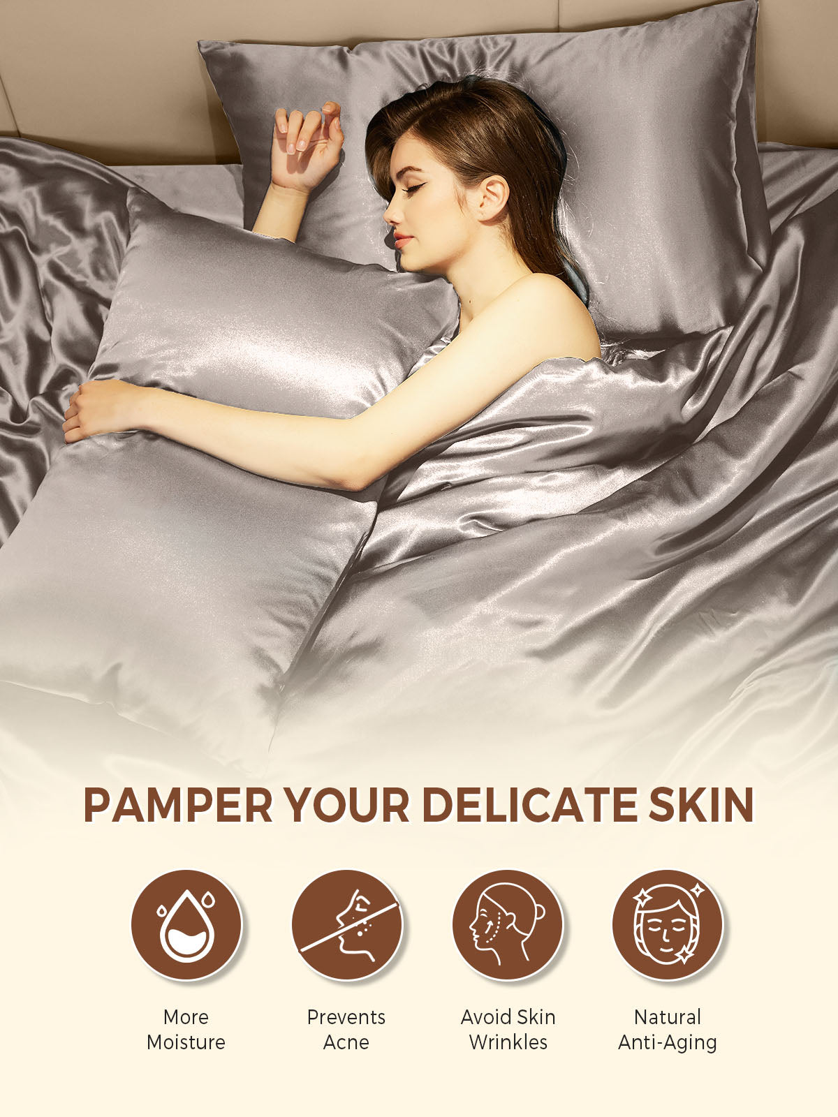 19Momme 100% Mulberry Silk Pillowcase - Envelope Closure
