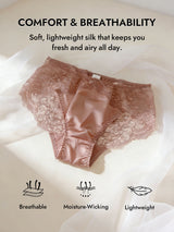 [Pale Mauve] SilkSilky  100% Silk Jersey Panty 003