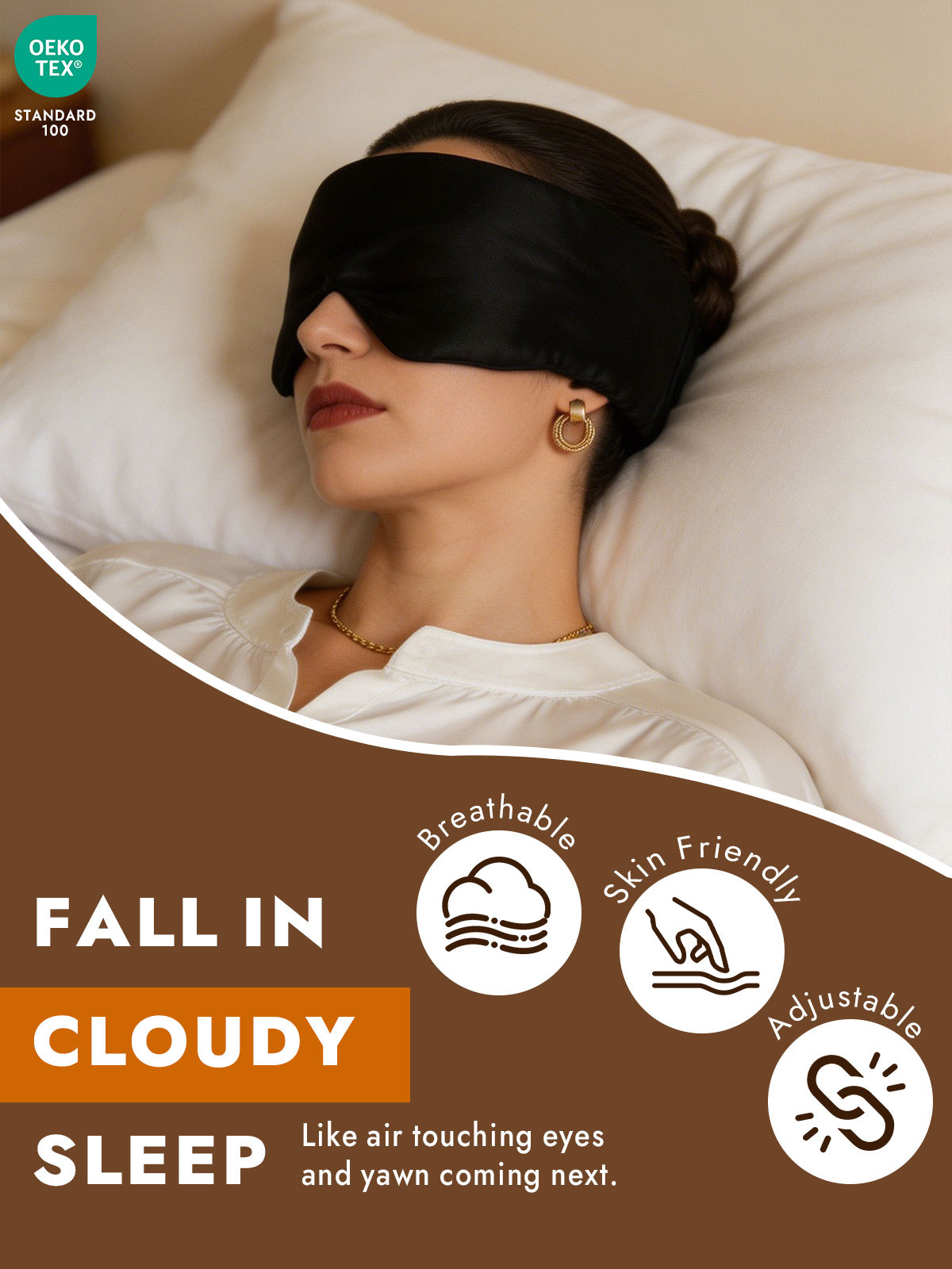 [Black] SilkSilky  Eye Mask 002