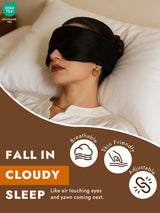 [Black] SilkSilky  Pure Silk Eye Mask 002