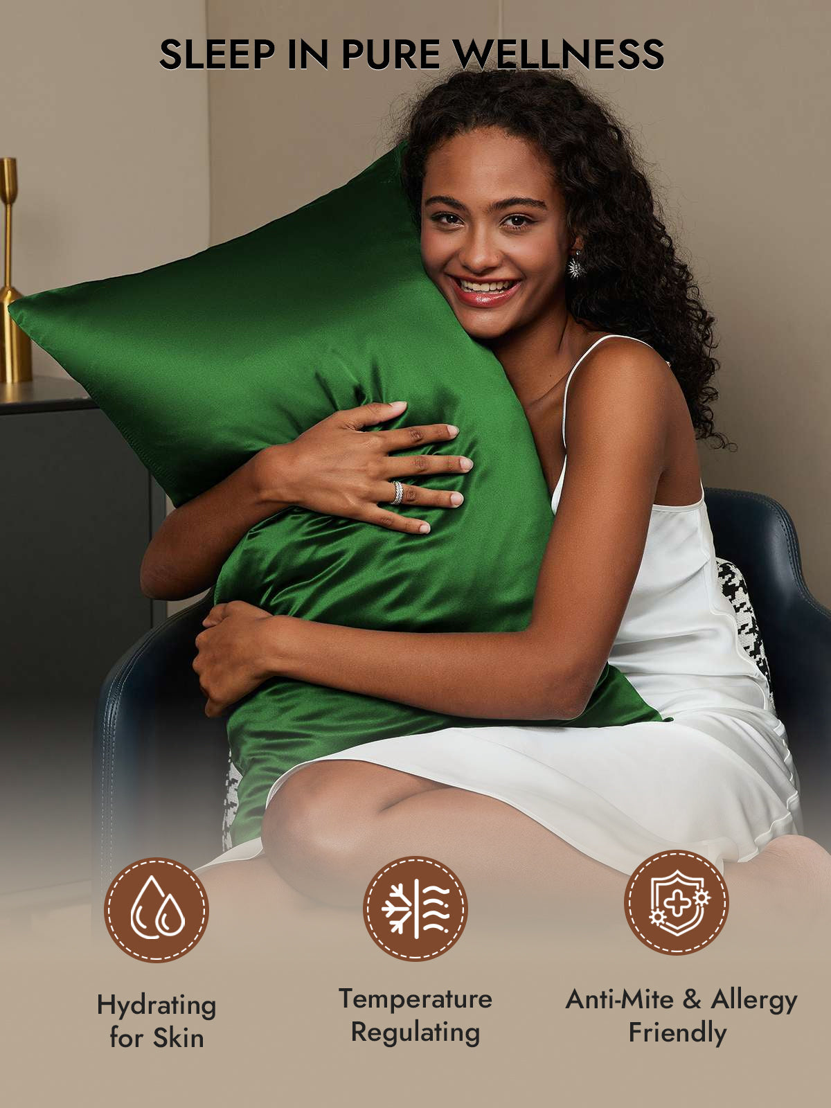 [Dark Green] SilkSilky  30Momme Pure Silk Pillowcase 005