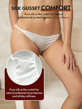 [White] SilkSilky  19Momme Stretch Silk Charmeuse Panty 004