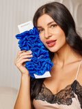 SilkSilky US 19Momme Pure Silk Scrunchie Blue 007