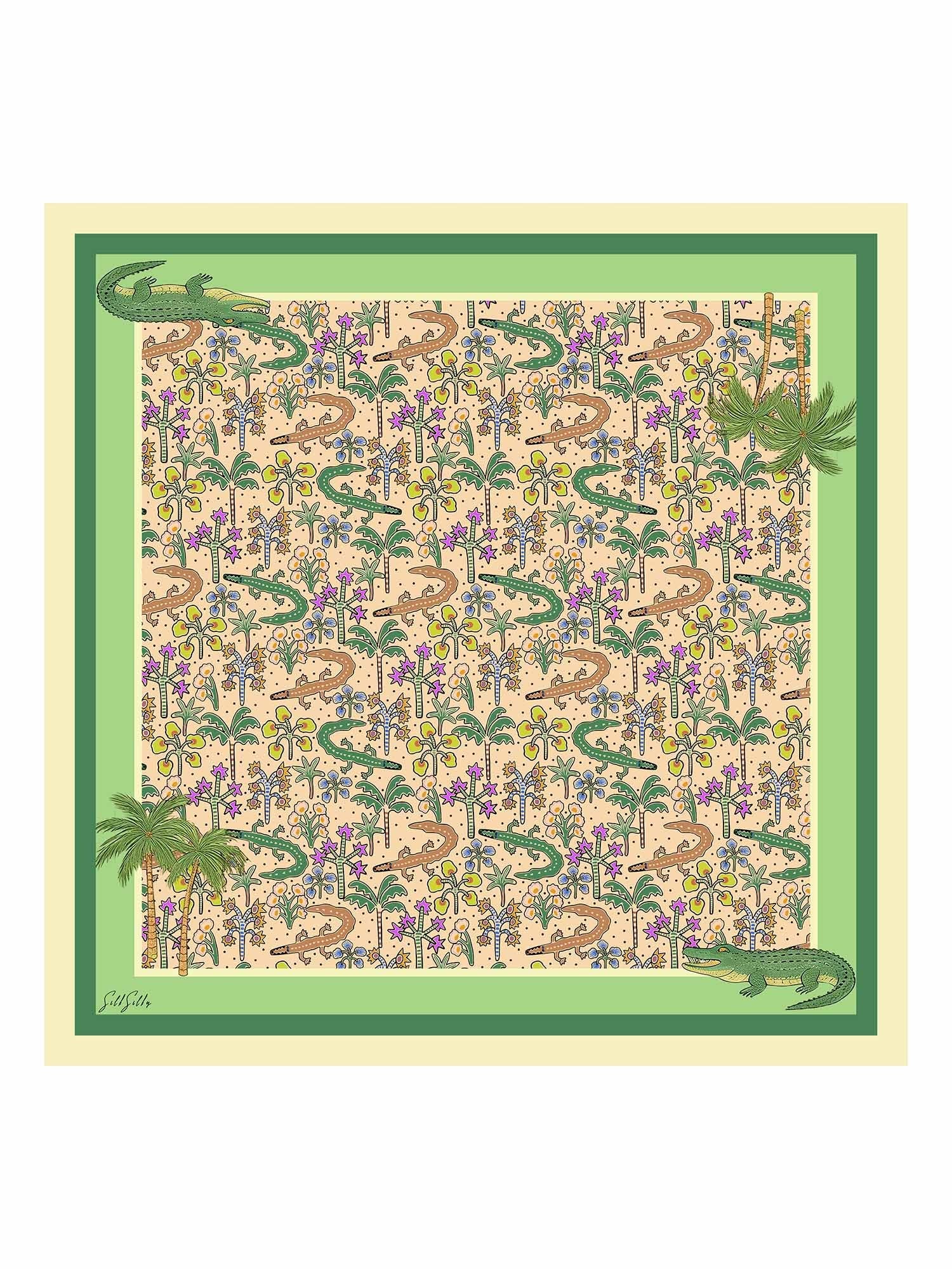 [Sand Crocodile] SilkSilky Scarf 001