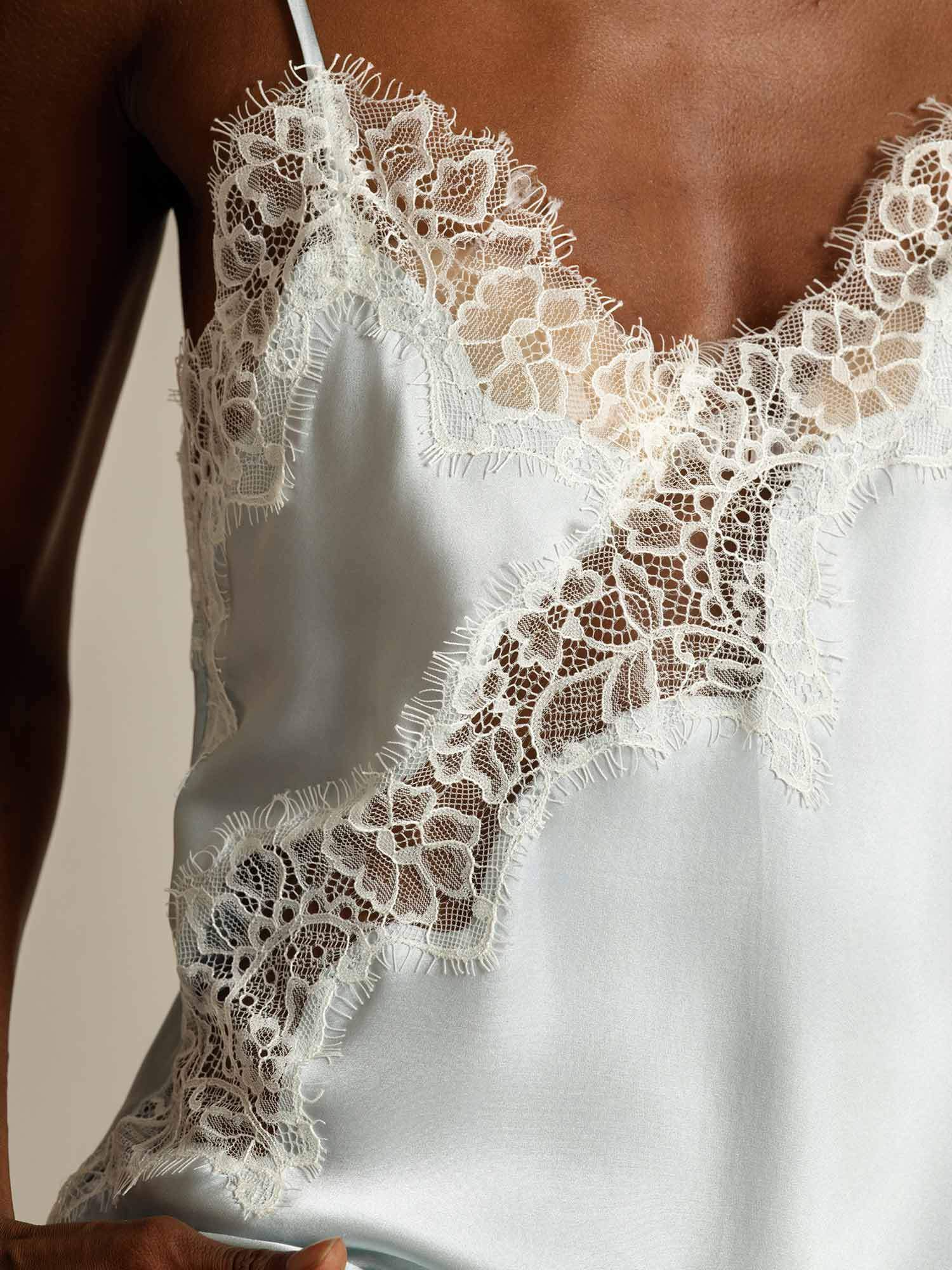 [LightBlue] SilkSilky Pure Silk Camisoles 004