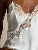 [Light Blue] SilkSilky  Spaghetti Strap V Neck Camisole Top 004