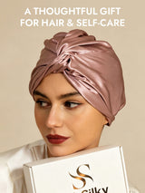 [Pale Mauve] SilkSilky  22Momme Pure Silk Sleep Cap 006
