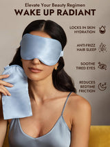 [Light Blue] SilkSilky  Pure Silk Eye Mask 005