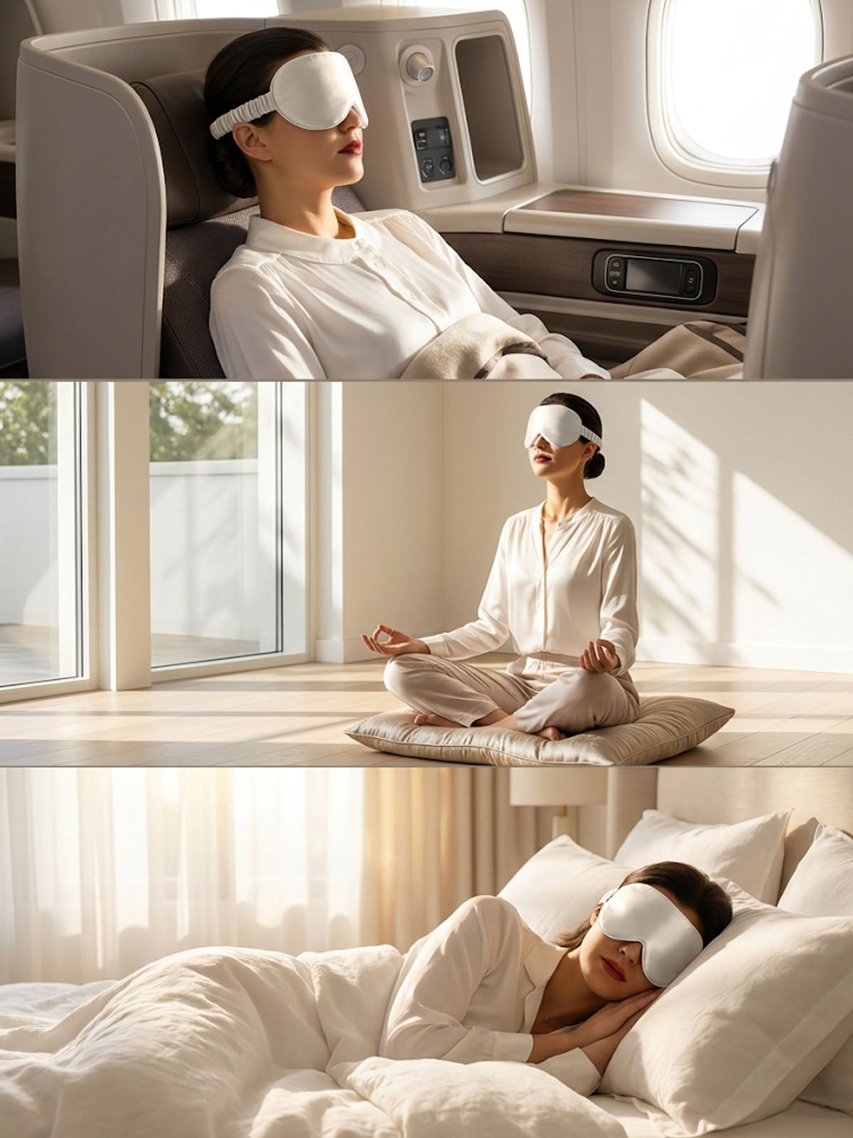 [Light Gray] SilkSilky  22Momme Eye Mask 008