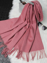[Pale Mauve] SilkSilky  Wool Scarf 005