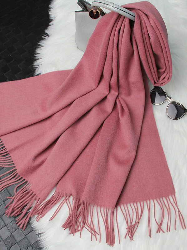 SilkSilky US Wool Scarf PaleMauve 005