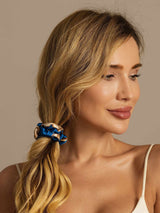 [Navy Dragon] SilkSilky  Scrunchie 002