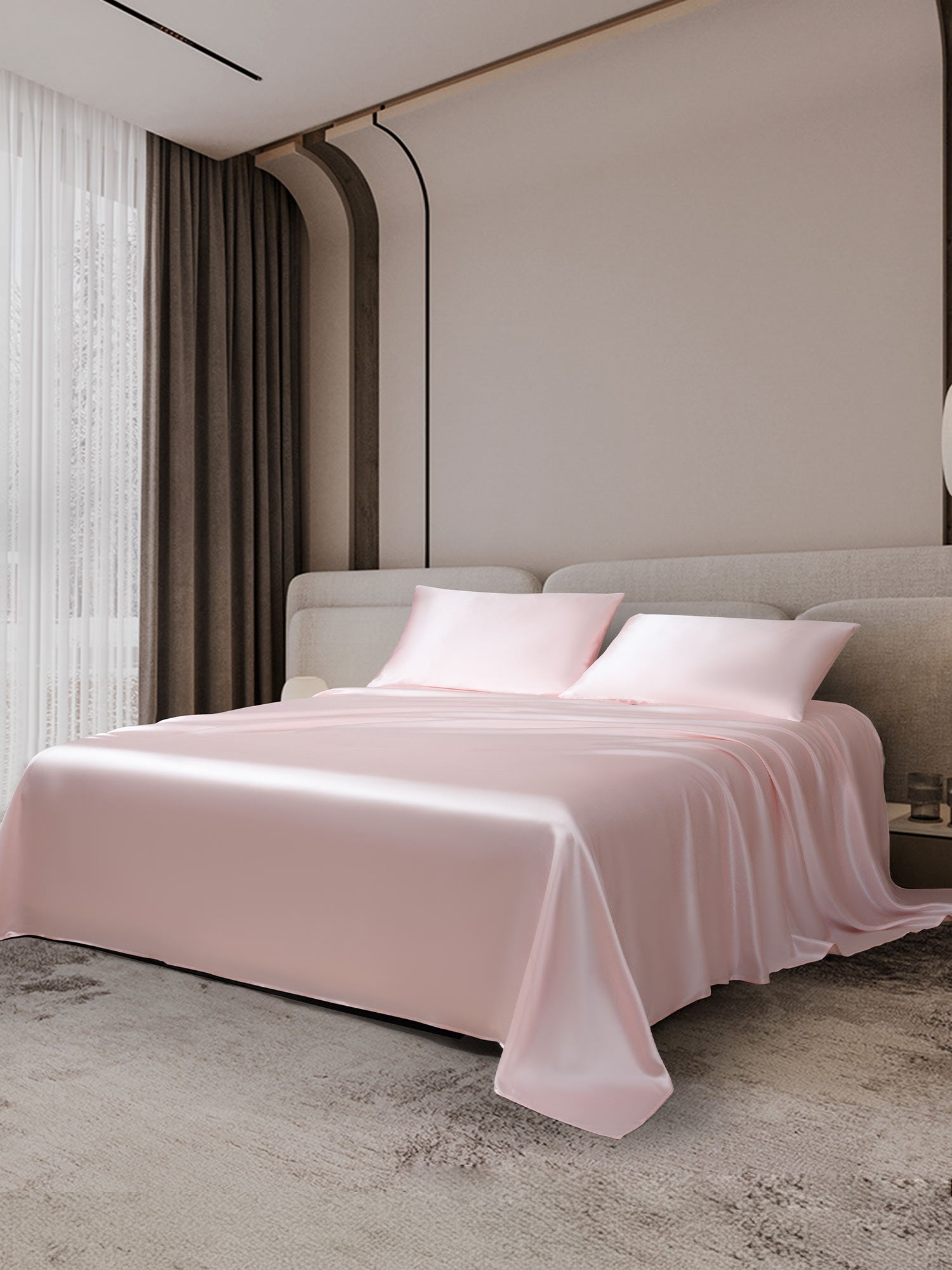 [Pink] SilkSilky  19Momme Bedding Set 002