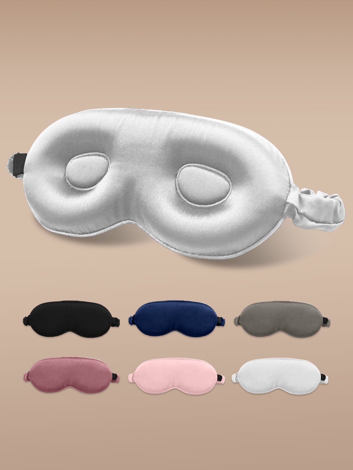 [Silver] SilkSilky 22Momme Pure Silk Eye Mask 001