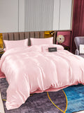 SilkSilky US 22Momme Pure Silk Bedding Set Pink 003