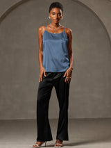 [Real Teal] SilkSilky  Spaghetti Strap Camisole Top 005