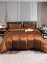 [Coffee] SilkSilky  22Momme Bedding Set 001