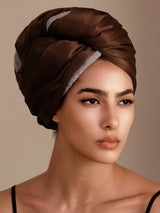 [Coffee] SilkSilky  Hair Towel Wrap 004