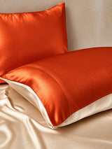 [Orange+Beige] SilkSilky  Bedding Set 004