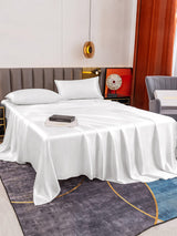 [White] SilkSilky  19Momme Bedding Set 005