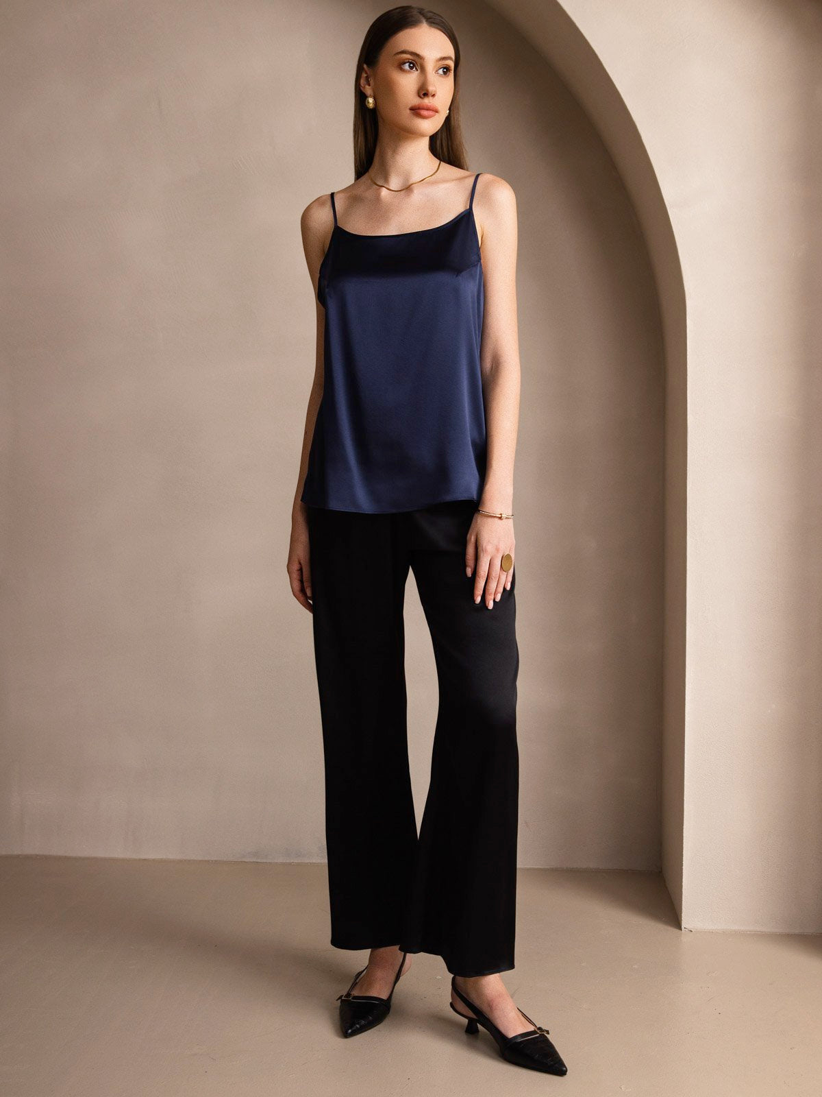 [Dark Blue] SilkSilky  19Momme Silk Camisoles 006