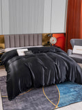 SilkSilky US 22Momme Pure Silk Duvet Cover Black 004