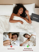 [White] SilkSilky  25Momme Duvet Covers 005