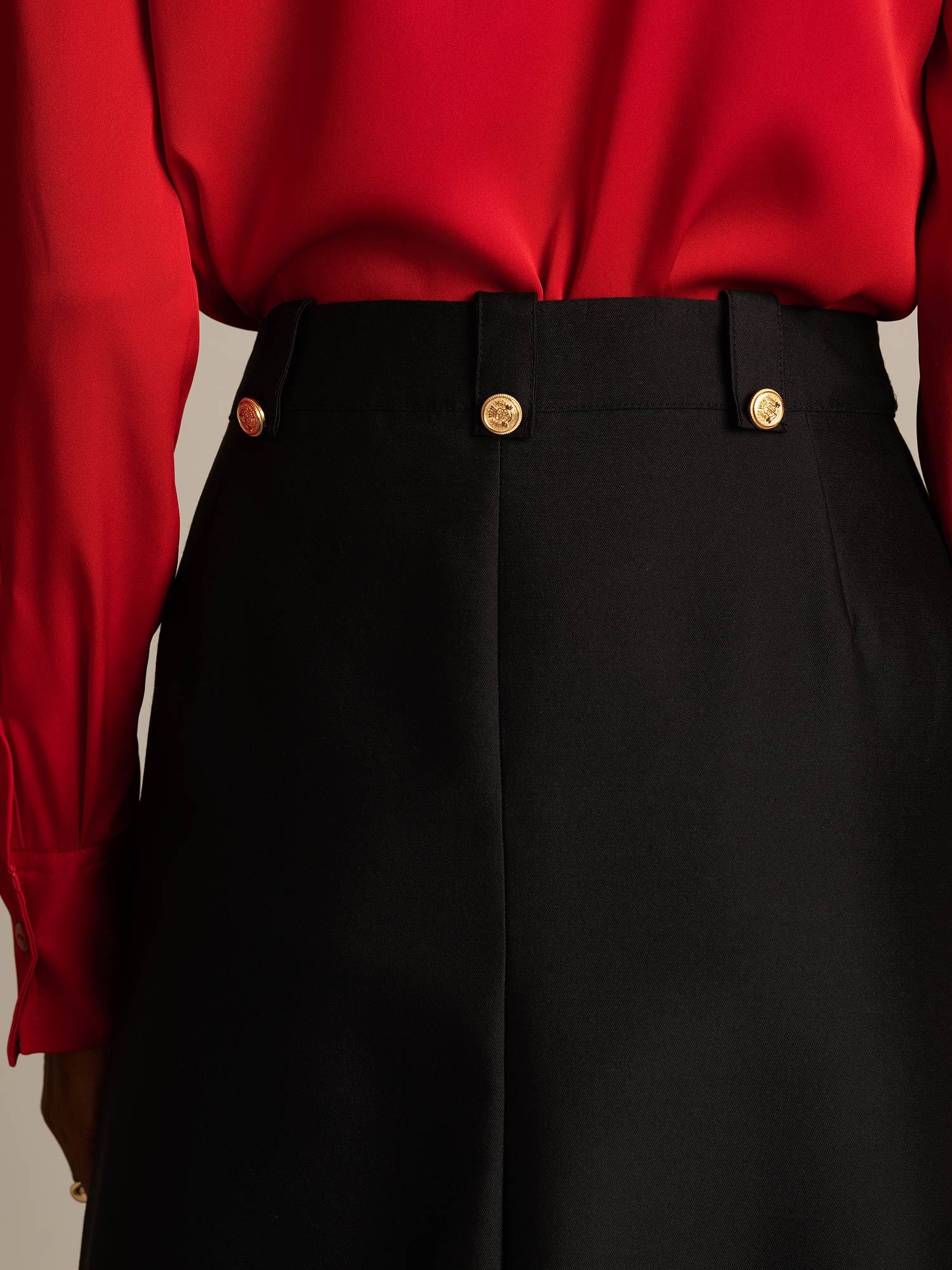 [Black] SilkSilky  32Momme Silk Split Skirt 004,