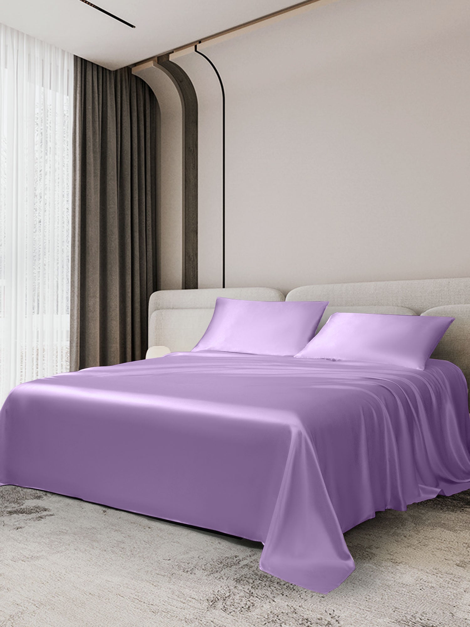 [Lavender] SilkSilky  19Momme Bedding Set 002