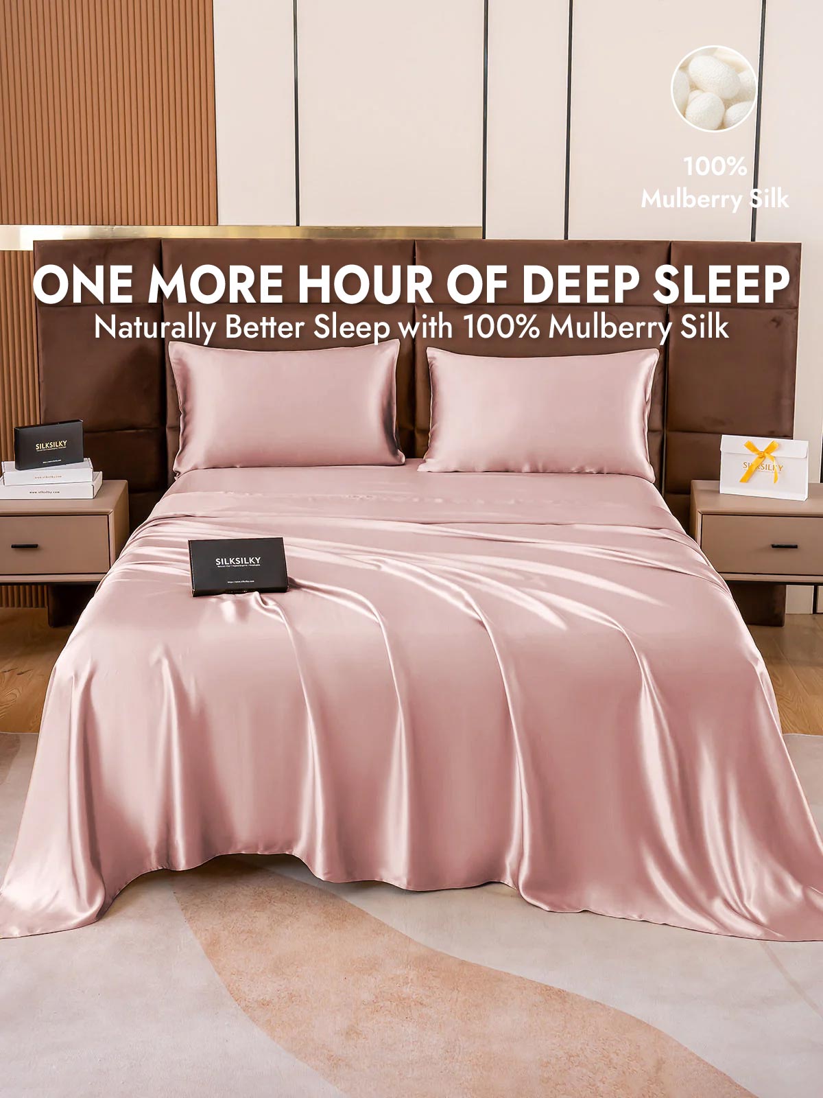 [Peach Skin] SilkSilky  19Momme Silk Bedding Set 001