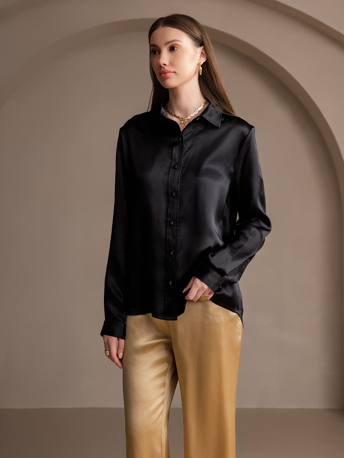 SilkSilky-US-19Momme-Silk-Blend-Long-Sleeve-Collar-Women's-Shirt-Black-004