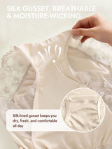 [Beige] SilkSilky  100% Silk Jersey Panty 005