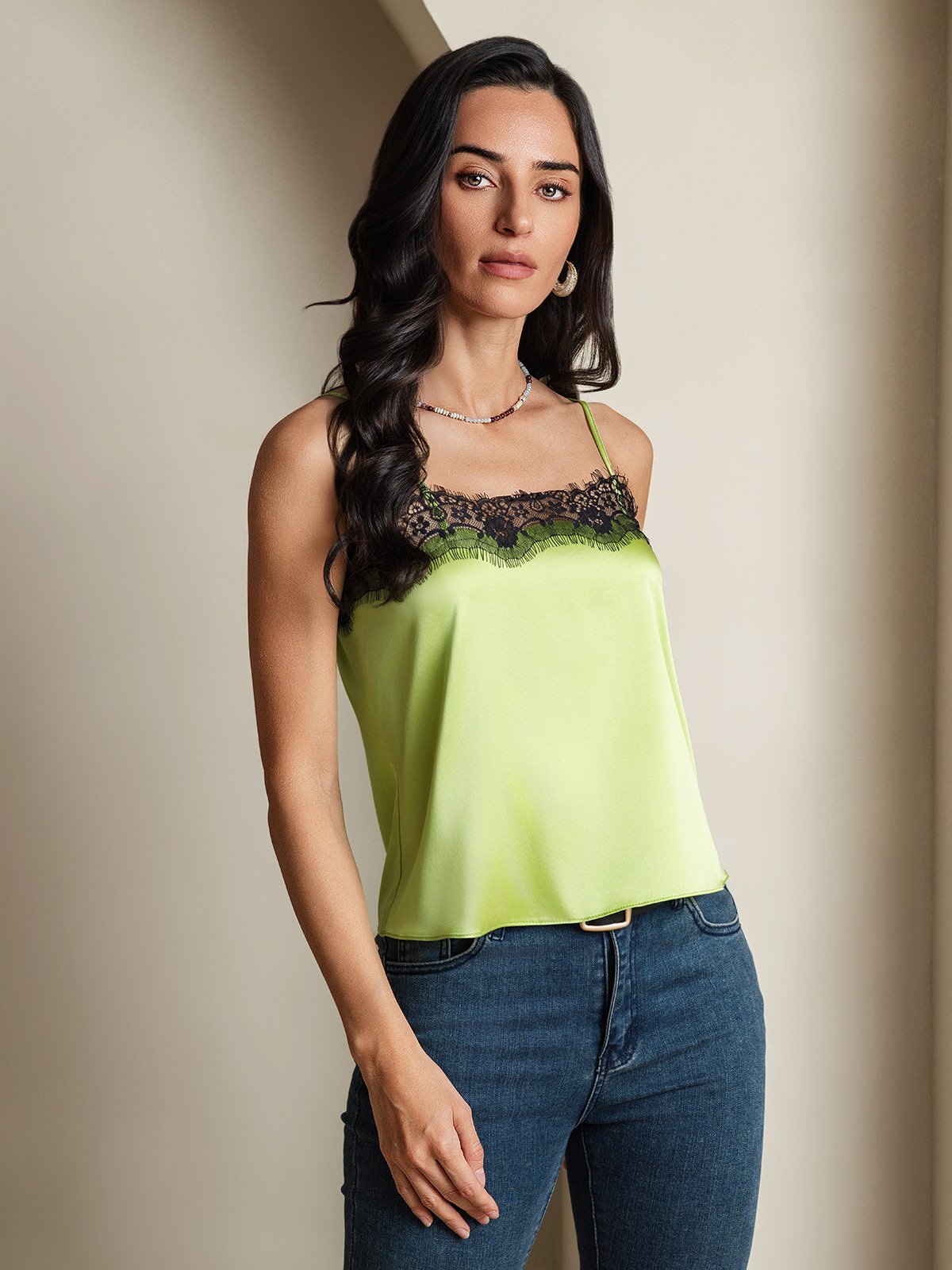 SilkSilky 19Momme Silk Camisoles MintGreen 004