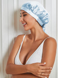 SilkSilky US Pure Silk Sleep Cap LightBlue 005