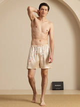 [Champagne] SilkSilky 19Momme Mens Sleep Bottoms 007