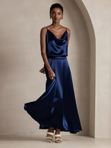 [Dark Blue] SilkSilky  Skirt 003