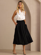 [Black] SilkSilky  Skirt 003