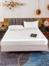 [White] SilkSilky  19Momme Bedding Set 002