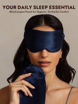 [Dark Blue] SilkSilky  Pure Silk Eye Mask 006