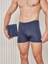 [Dark Blue] SilkSilky  100% Silk Jersey Men's Underwear 001