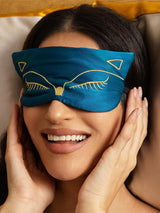 [Teal] SilkSilky  Eye Mask 002
