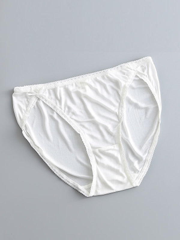 [White] SilkSilky  Silk Knitted Panty 005