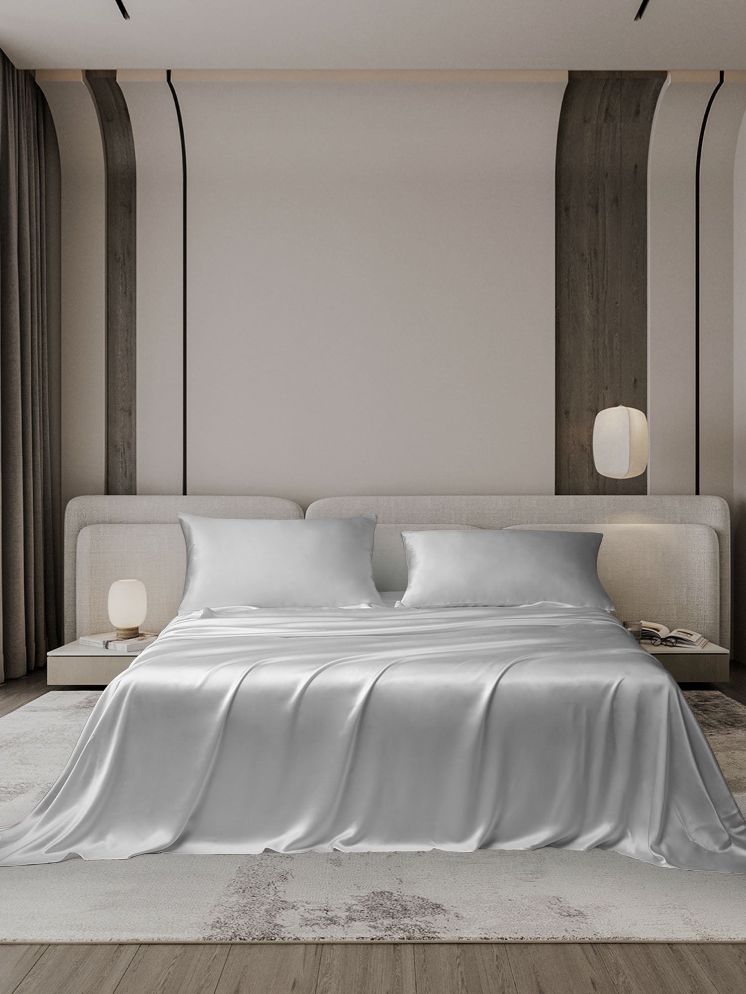 [Silver] SilkSilky  25Momme Bedding Set 001