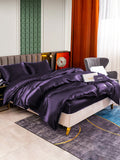 SilkSilky US 25Momme Pure Silk Bedding Set DeepPurple 003